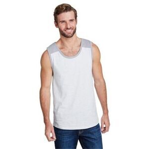 NWT L.A.T Apparel Men’s Medium Gray Contrast Back Tank Sleeveless Crew neck